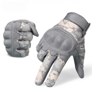 ACU Camouflage Touch Screen Motorcycle Hard Knuckle Full Finger Gloves Moto Motorbike Biker Motocross Riding Protective Gear Men