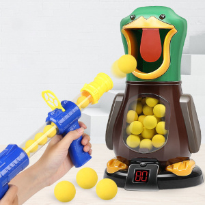 Hungry Shooting Duck with Air-powered Gun Soft Bullets Ball Kids Gift
