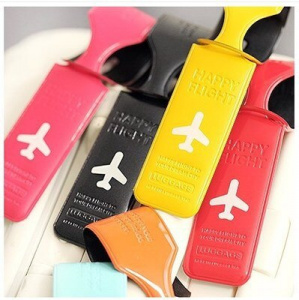 PU Leather Portable Luggage Tag Label for Baggage Boarding