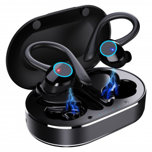 Wireless 5.0 Waterproof Bluetooth HiFi 9D Bass Stereo Touch Control Earphone with Microphone
