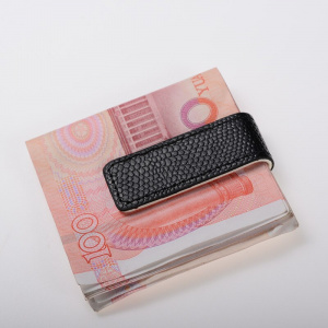 QOONG Money Clip Cash Clamp Holder Portable Leather Slim Money Clip Wallet Purse for Pocket Metal Money Holder Bill Clip ML1-046