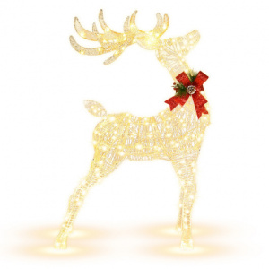 Lighted Standing Reindeer with Stakes for Christmas Decoration