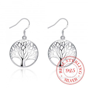 925 Sterling Silver Earring Korean Tassel Vintage Tree of Life Long Dangle Earrings For Women 2020 Engagement Wedding Jewelry