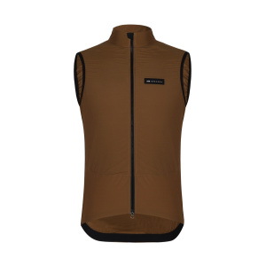 SPEXCEL 2021 New Updated Winter Windproof And Thermal Fleece Cycling Vest  2 layer Cycling Gilets With 3 Back pockets Brown