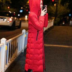 Black Doudoune Winter Jacket Women Clothing Korean Style Fashion Red Clothes Woman Long Thicken Slim Plus Size Ropa De Dama