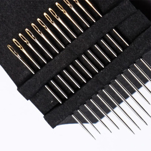 12PCS Sewing Needles Multi-size Side Opening Stainless Steel Darning Sewing Household Hand Tools