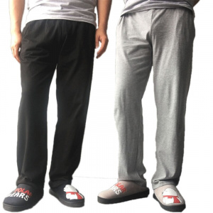 Men's Lounge Pants Soft 100%cotton Sleep Bottoms long trousers Loose Casual Pajamas Homewear