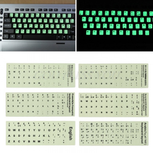 Fluorescent Keyboard Stickers Different Optional Language Luminous Waterproof Keyboard Protective Film Drop Shipping