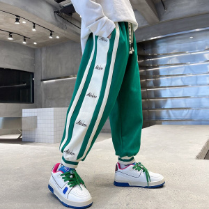 Spring Autumn Kids Teenage Boys Loose Sweatpant Fleece Trousers Jogger Pant For Children Casual School Sport Pants Boys Clothes