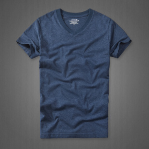 T shirt Men 100% cotton solid V-Neck short sleeve