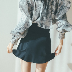 Japanese Retro Plaid High Waist Mini Skirts for Women