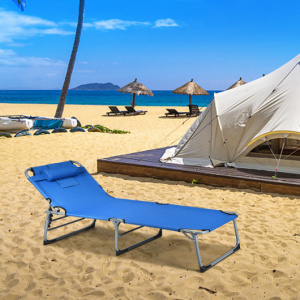 Folding Face Down Tanning Chair for Beach with face Hole and Adjustable Positions