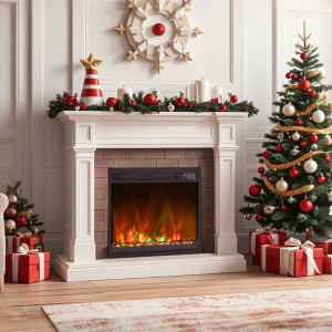 1500W Electric Fireplace Insert 18 Inches with Remote Control and Adjustable Temperature Settings - Additional Image