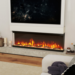 50 Inch 3-Sided Electric Fireplace Insert with Remote Control 12 Flame Colors and 5000 BTU Heating - Additional Image