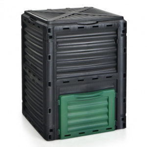 80-Gallon Outdoor Composter with Large Openable Lid and Bottom Exit Door