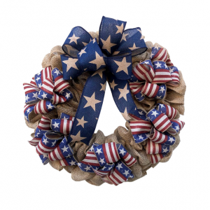 Wreath For 4th Of July Patriotic For Front Door Decorative