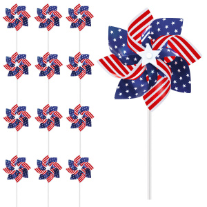 Hanging Swirls For 4th Of July Outdoor Decor With American Flag Stars As Patriotic Banner