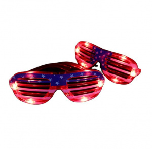 LED Shades For Independence Day Party Of American Flag With Patriotic Light Up And Shutter