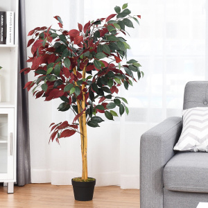 4-Foot Tall Artificial Ficus Tree in Nursery Pot - Additional Image