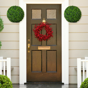 Artificial Boxwood Topiary Ball Tree Set - 2 Pieces