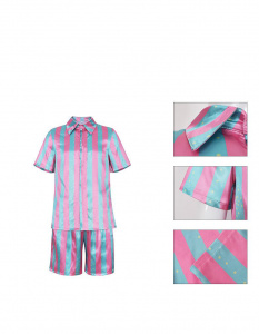 Barbie Movie Infused Ken outfits Set With Striped Hawaiian Shirt and Shorts