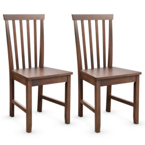 Wooden Dining Chairs Set of 2 with Rubber Wood Legs