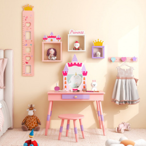 2-in-1 Vanity set  for kids / Children’s dressing table chair  set with drawers