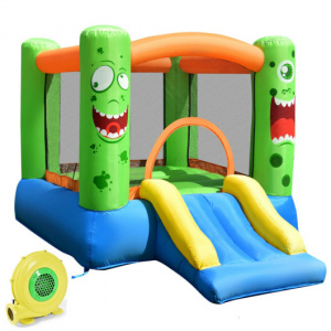 Inflatable Castle Bounce House Jumper Kids Playhouse with Slider