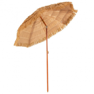 Thatched Tiki Decorative Beach Umbrella with Tilt Mechanism, 6.5 Feet 