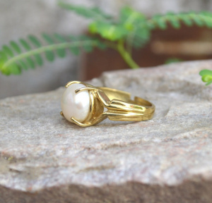 Pearl Ring, Gold Pearl Ring, Jewelry, Statement Ring, Sterling Silver Ring, Freshwater Pearl Ring, Personalized Gifts Gift For Her
