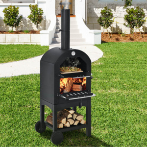 Portable Pizza Oven with Pizza Stone and Waterproof Cover for Outdoor Use