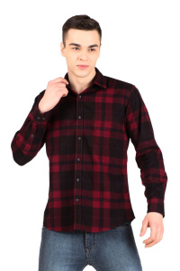 Design Up White Casual Check Shirt