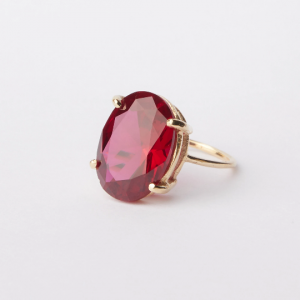 Unique July Birthstone: Natural Certified 4.0-ct Ruby Ring in 92.5 Sterling Silver - Unisex Birthstone Jewelry