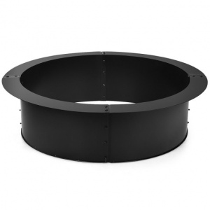 Round High Temperature Resistant Black Steel Fire Pit Ring 36 inch 