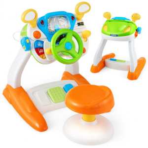 Pretend Play Car With Steering Wheel, Play Toy Set For Toddlers