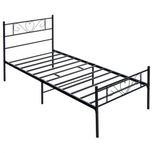 Twin XL Metal Bed Frame with Heart-shaped Headboard