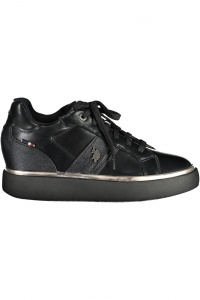 Black Polyester Sneaker