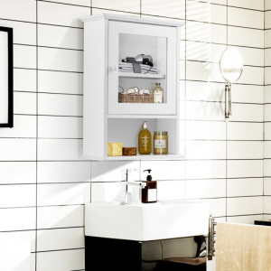 Bathroom Wall Mounted Adjustable Hanging Storage Medicine Cabinet