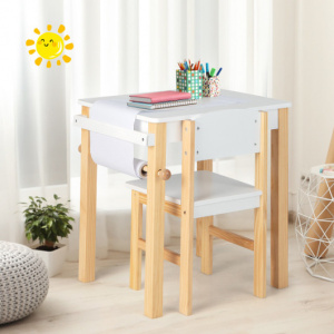 Versatile Kids art table and chair / Kids craft table with drawer paper roll