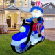 4th of July Patriotic Inflatable Decorations Uncle Sam Blow Up Yard with LED Lights for Holiday Party Independence Day