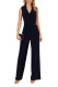 Adrianna Papell Sleeveless Shawl Neck Jersey Wide Leg Jumpsuit - Wholesale